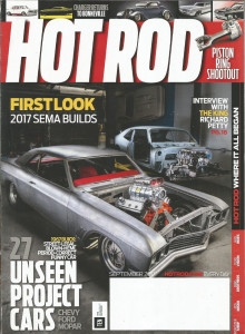 HOT ROD 2017 SEPT - PETTY, SIDEWINDER DRAGSTERS, K&K #71 DAYTONA AT SPEED
